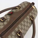 GUCCI GG Supreme Web Sherry Line Boston Bag PVC Beige Gold 40 02 007 Auth 156156-6