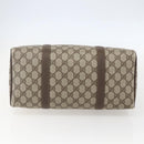 GUCCI GG Supreme Web Sherry Line Boston Bag PVC Beige Gold 40 02 007 Auth 156156-5