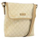GUCCI GG Supreme Shoulder Bag PVC Ivory Gold 223666 Auth 156157-1