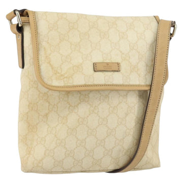GUCCI GG Supreme Shoulder Bag PVC Ivory Gold 223666 Auth 156157
