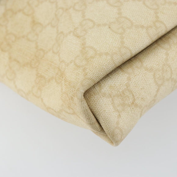 GUCCI GG Supreme Shoulder Bag PVC Ivory Gold 223666 Auth 156157