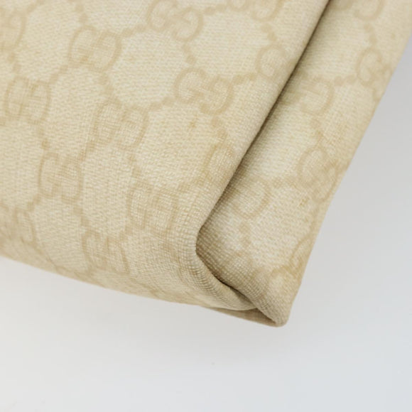 GUCCI GG Supreme Shoulder Bag PVC Ivory Gold 223666 Auth 156157