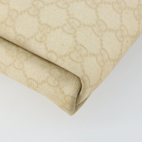 GUCCI GG Supreme Shoulder Bag PVC Ivory Gold 223666 Auth 156157