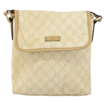 GUCCI GG Supreme Shoulder Bag PVC Ivory Gold 223666 Auth 156157 - 0