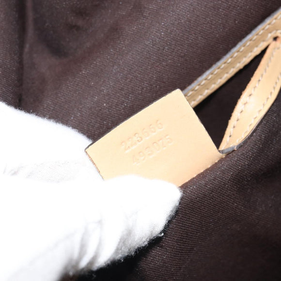 GUCCI GG Supreme Shoulder Bag PVC Ivory Gold 223666 Auth 156157