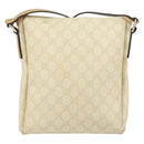 GUCCI GG Supreme Shoulder Bag PVC Ivory Gold 223666 Auth 156157-3