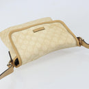 GUCCI GG Supreme Shoulder Bag PVC Ivory Gold 223666 Auth 156157-6