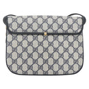 GUCCI GG Supreme Shoulder Bag PVC Red Gold Auth 156158-3