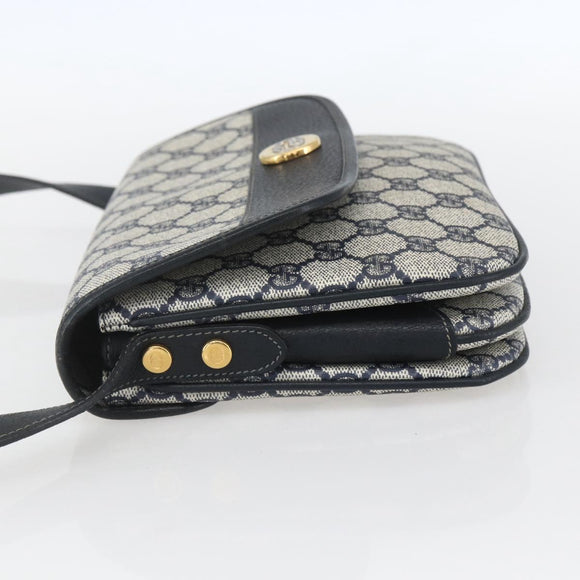 GUCCI GG Supreme Shoulder Bag PVC Red Gold Auth 156158