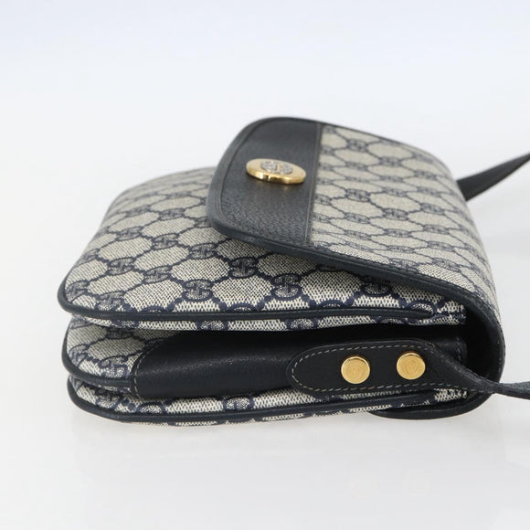 GUCCI GG Supreme Shoulder Bag PVC Red Gold Auth 156158