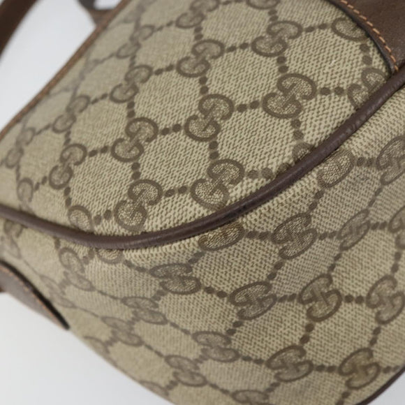 GUCCI GG Supreme Web Sherry Line Bag PVC Beige Gold 89 02 032 Auth 156159