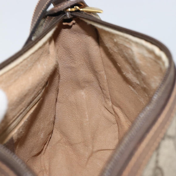 GUCCI GG Supreme Web Sherry Line Bag PVC Beige Gold 89 02 032 Auth 156159