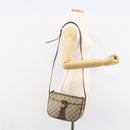 GUCCI GG Supreme Web Sherry Line Bag PVC Beige Gold 89 02 032 Auth 156159-24