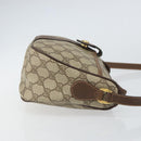 GUCCI GG Supreme Web Sherry Line Bag PVC Beige Gold 89 02 032 Auth 156159-4