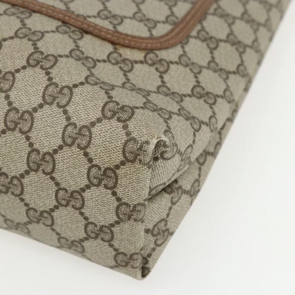 GUCCI GG Supreme Web Sherry Line Tote Bag PVC Beige Red 39 02 003 Auth 156160A