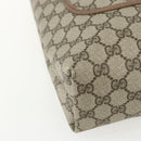 GUCCI GG Supreme Web Sherry Line Tote Bag PVC Beige Red 39 02 003 Auth 156160-11