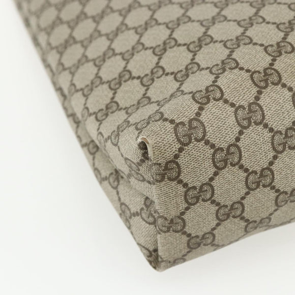 GUCCI GG Supreme Web Sherry Line Tote Bag PVC Beige Red 39 02 003 Auth 156160