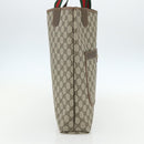 GUCCI GG Supreme Web Sherry Line Tote Bag PVC Beige Red 39 02 003 Auth 156160-4