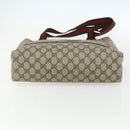 GUCCI GG Supreme Web Sherry Line Tote Bag PVC Beige Red 39 02 003 Auth 156160-9