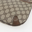 GUCCI GG Supreme Web Sherry Line Bag PVC Beige Gold 39 02 026 Auth 156161-15