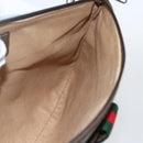 GUCCI GG Supreme Web Sherry Line Bag PVC Beige Gold 39 02 026 Auth 156161-18