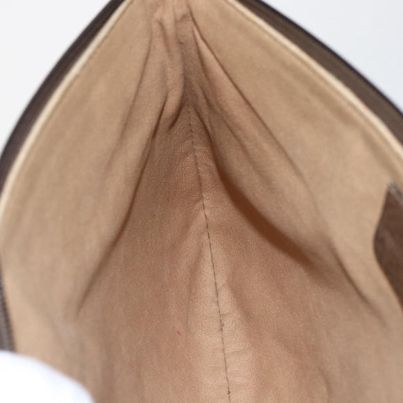 GUCCI GG Supreme Web Sherry Line Bag PVC Beige Gold 39 02 026 Auth 156161