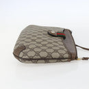GUCCI GG Supreme Web Sherry Line Bag PVC Beige Gold 39 02 026 Auth 156161-4