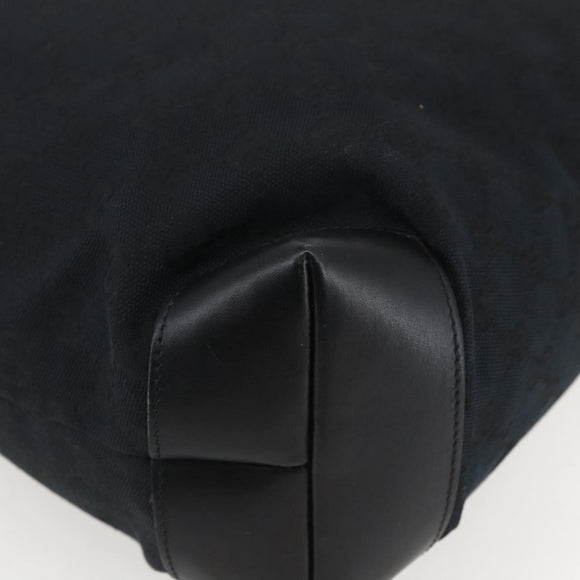 GUCCI GG Canvas Tote Bag Black Silver 019 0401 Auth 156162