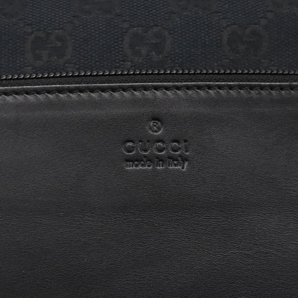 GUCCI GG Canvas Tote Bag Black Silver 019 0401 Auth 156162