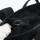 GUCCI GG Canvas Tote Bag Black Silver 019 0401 Auth 156162-10