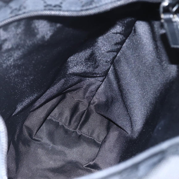 GUCCI GG Canvas Tote Bag Black Silver 019 0401 Auth 156162
