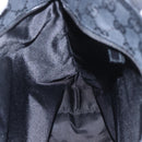 GUCCI GG Canvas Tote Bag Black Silver 019 0401 Auth 156162-22