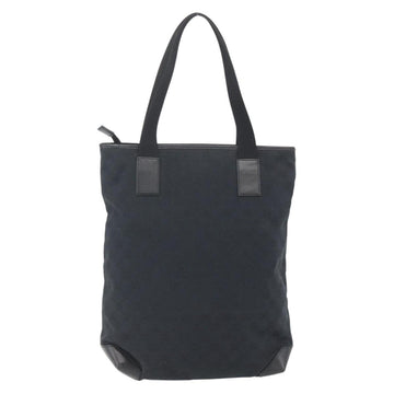 GUCCI GG Canvas Tote Bag Black Silver 019 0401 Auth 156162 - 0
