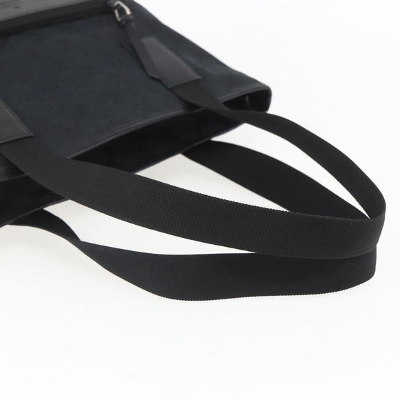 GUCCI GG Canvas Tote Bag Black Silver 019 0401 Auth 156162