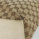 GUCCI GG Canvas Tote Bag Beige Gold 153009 Auth 156163-12