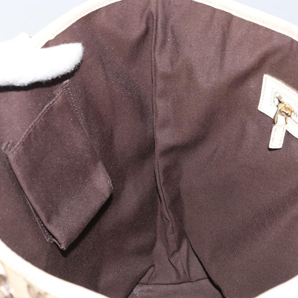 GUCCI GG Canvas Tote Bag Beige Gold 153009 Auth 156163