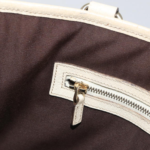 GUCCI GG Canvas Tote Bag Beige Gold 153009 Auth 156163