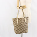 GUCCI GG Canvas Tote Bag Beige Gold 153009 Auth 156163-22