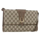 GUCCI GG Supreme Shoulder Bag PVC Beige Gold 904 02 050 Auth 156165-1