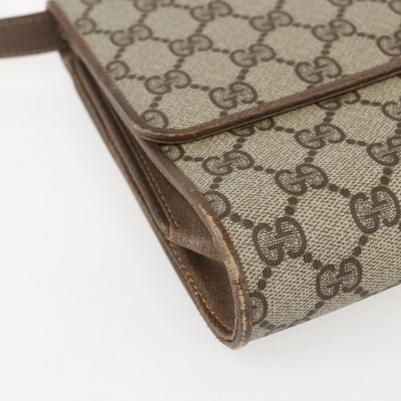 GUCCI GG Supreme Shoulder Bag PVC Beige Gold 904 02 050 Auth 156165