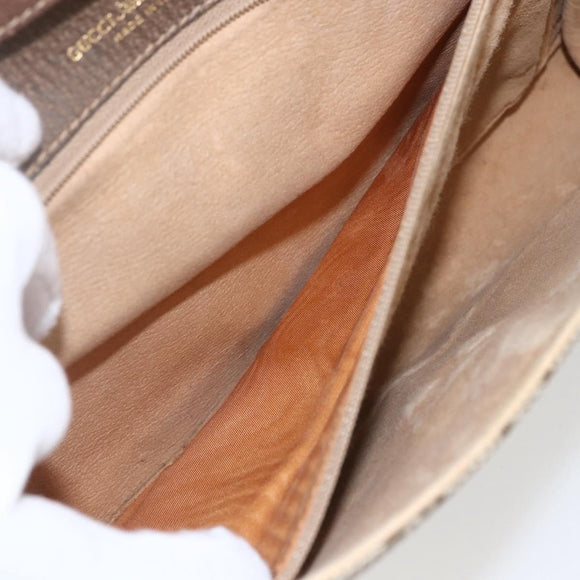 GUCCI GG Supreme Shoulder Bag PVC Beige Gold 904 02 050 Auth 156165