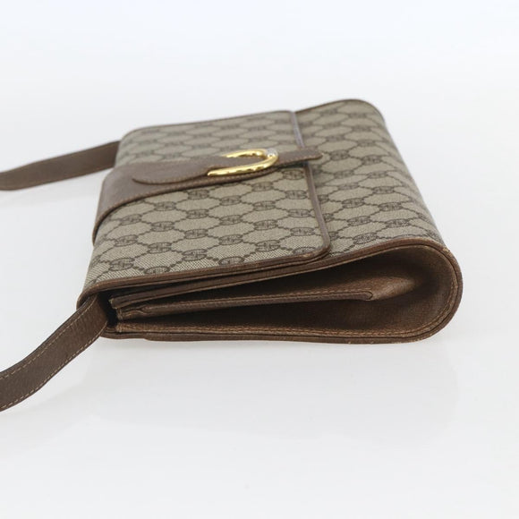 GUCCI GG Supreme Shoulder Bag PVC Beige Gold 904 02 050 Auth 156165