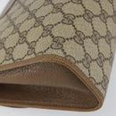 GUCCI GG Supreme Web Sherry Line Clutch Bag PVC Beige Gold 89 01 031 Auth 156166-15