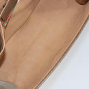 GUCCI GG Supreme Web Sherry Line Clutch Bag PVC Beige Gold 89 01 031 Auth 156166-10