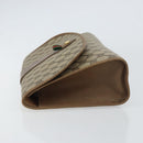 GUCCI GG Supreme Web Sherry Line Clutch Bag PVC Beige Gold 89 01 031 Auth 156166-4