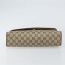GUCCI GG Supreme Web Sherry Line Clutch Bag PVC Beige Gold 89 01 031 Auth 156166-6
