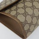 GUCCI GG Supreme Web Sherry Line Clutch Bag PVC Beige Gold 89 01 031 Auth 156166-8