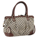 GUCCI Diamante Sukey Hand Bag Canvas 2way Beige Gold 247902 Auth 156167-1