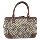 GUCCI Diamante Sukey Hand Bag Canvas 2way Beige Gold 247902 Auth 156167-2