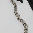 GUCCI Bamboo Chain Shoulder Bag Leather 2way Black Silver 232940 Auth 156168-9